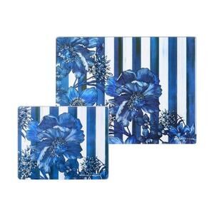 NEW Mackenzie-Childs Royal English Garden Glass Cutting Boards, Set of 2